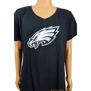 Philadelphia Eagles T Shirt Women's Size 3XL Carson Wentz #11‎ Black V Neck